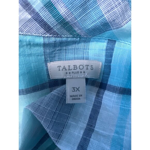 Talbots Womens Plaid Button-Down Long Sleeve Lightweight Shirt Size 3X - Picture 6 of 9